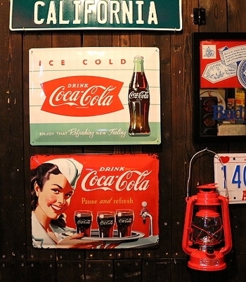 コカコーラブリキ看板
アメリカ雑貨屋 サンブリッヂ 看板通販