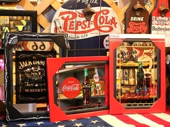 コーラパブミラー ジャックダニエルパブミラー
アメリカ雑貨屋 サンブリッヂ