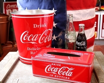 コカコーラティンバケツ コーラティッシュケース アメリカ雑貨屋 SUNBRIDGE