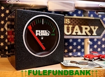 ガソリンメーター貯金箱 FUEL FUND マネーボックス 岩手盛岡 アメリカ雑貨屋 SUNBURIDGE