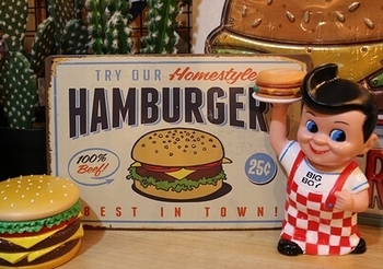 ハンバーガー雑貨 ハンバーガーブリキ看板 ハンバーガープチコンテナ
ハンバーガーソープディスペンサー アメリカ雑貨屋 SUNBRIDGE