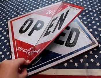 OPEN CLOSED看板 スクエアオープン看板 オープンサイン
アメリカ雑貨屋 SUNBRIDGE 岩手