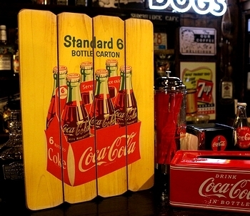 コカコーラ木製看板 コーラウッドサイン<div><br></div>アメリカ雑貨屋 サンブリッヂ SUNBRIDGE コーラ雑貨通販