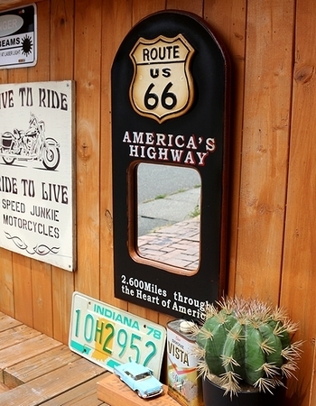 ルート66壁掛けミラー アメリカンパブミラー アンティークミラー
アメリカン雑貨 アメリカ雑貨屋 SUNBRIDGE 岩手盛岡雑貨屋