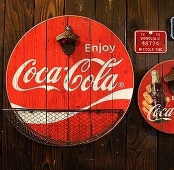 コーラ栓抜き看板 ラック付き