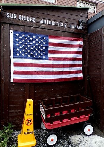 刺繍星条旗　USAフラッグ　
アメリカ雑貨屋　サンブリッヂ　SUNBRIDGE　岩手矢巾町