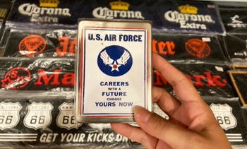 アメリカ雑貨屋サンブリッヂ　ステンレスケース　小物入れ　収納　USAF